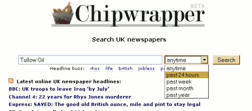 Chipwrapper search page