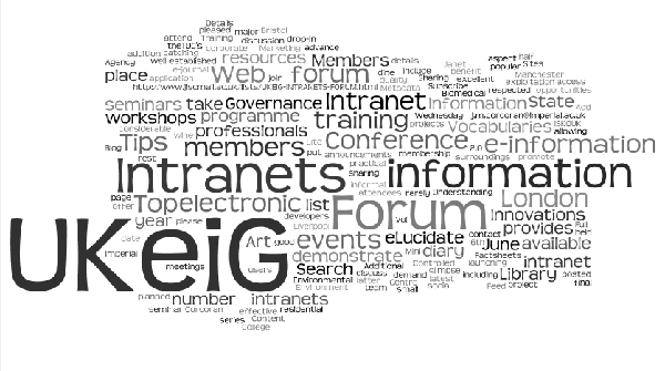 UKeiG tag cloud generated by Wordle