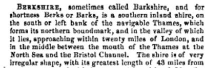 Berkshire Description 1854