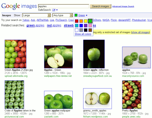 Google Colour Image Search