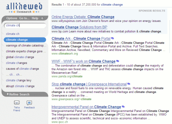 AlltheWeb Livesearch Alltheweb Livesearch