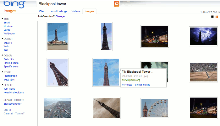 Bing Image Results Display Bing Image Results Display