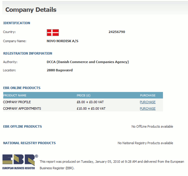 GBR Direct Company Documents Screen