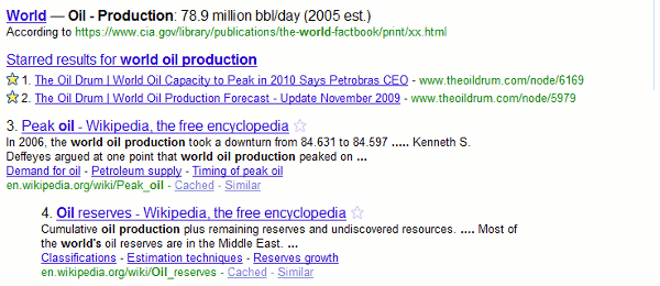 Google starred results Google starred results