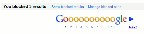 Google Blocked Sites