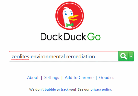 DuckDuckGo home page