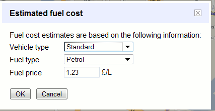 Google fuel prices