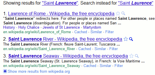 Google Saint Laurence phrase