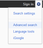 Advanced Search Link