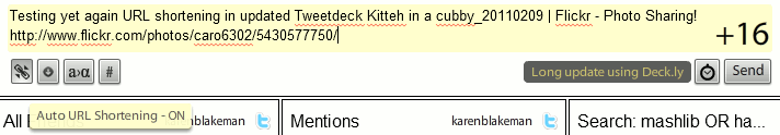 Tweetdeck URL not shortening