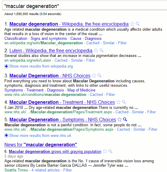 Macular degeneration phrase search Macular degeneration phrase search