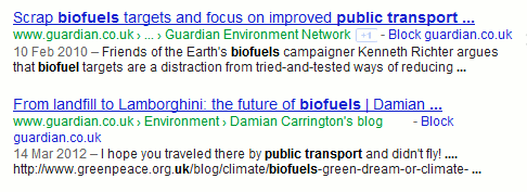 Google biofuels search Guardian Google biofuels search Guardian