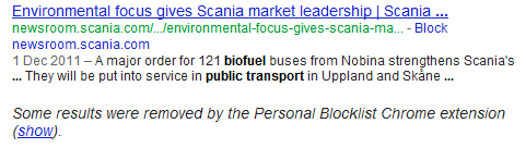 Blocklist message Blocklist message
