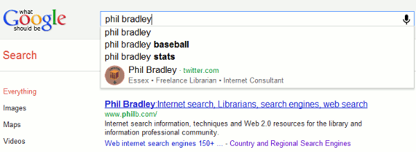 Phil Bradley Search Don't be Evil