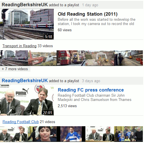 YouTube customised home page