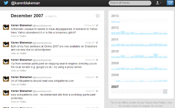 Downloaded Twitter Archive