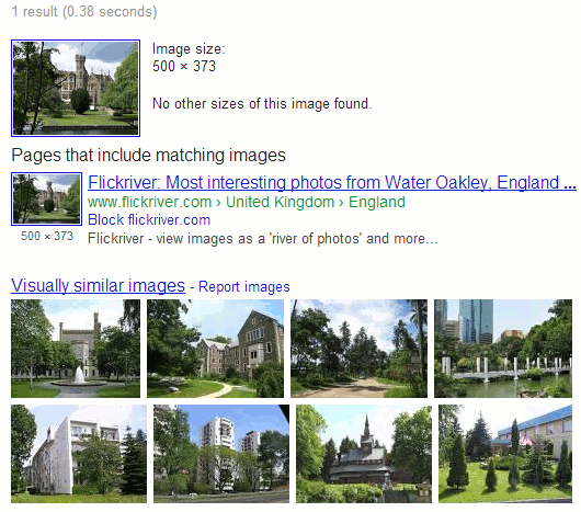 Google visually similar images