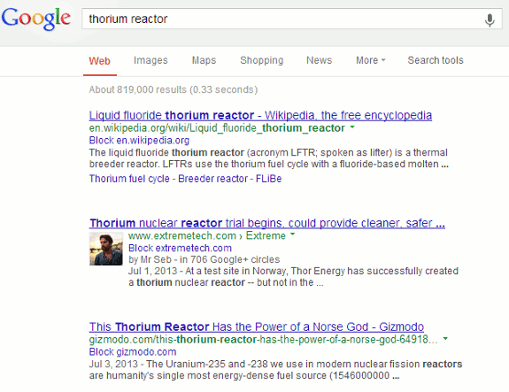 Search on thorium reactors top results