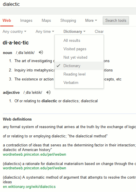 Google Dictionary UK