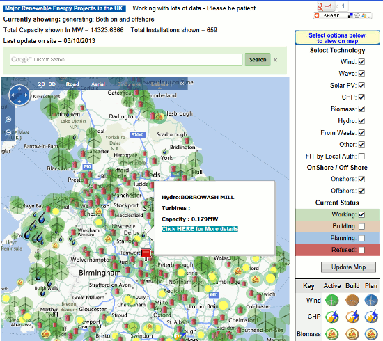 Renewables Map UK