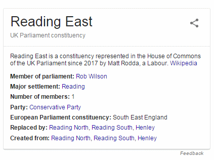 Reading East Google Knowledge Graph
